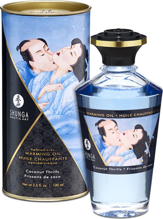 Shunga massaggio olio effetto calore aroma di cocco 60 ml