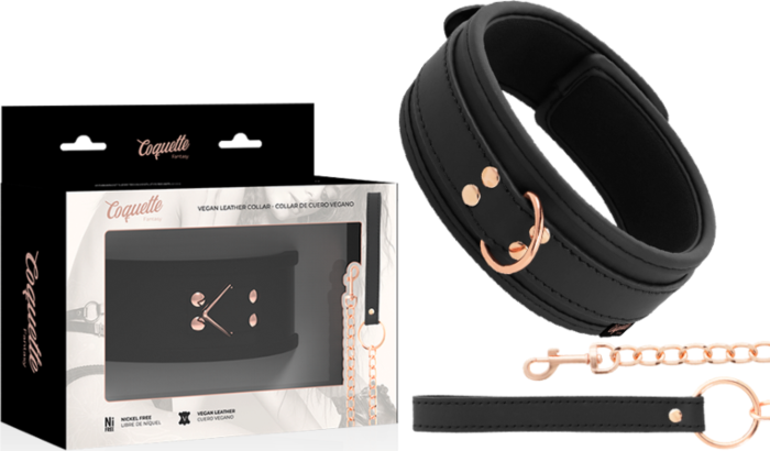 Collare BDSM Coquette Chic Desire con Correa