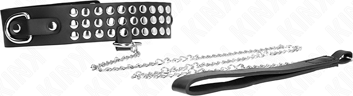 Collar con Correa KINK Brillante 65cm - Eleganza BDSM