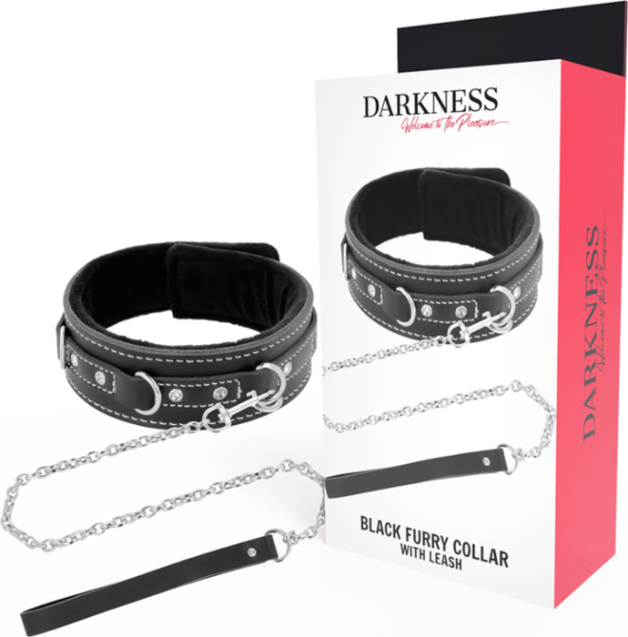 Collare in pelle DARKNESS con guinzaglio per bondage Collare in pelle DARKNESS con guinzaglio per bondage