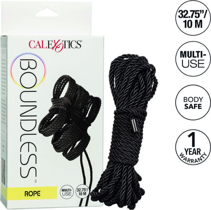 Corda BDSM CalExotics Boundless 10m Nera - Sensazioni Uniche Corda BDSM CalExotics Boundless 10m Nera - Sensazioni Uniche