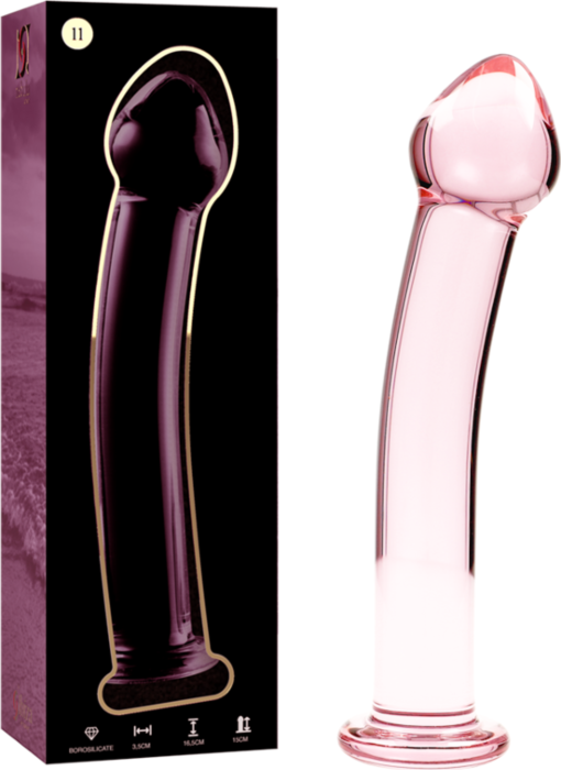 Dildo in Vetro Rosa Nebulosa