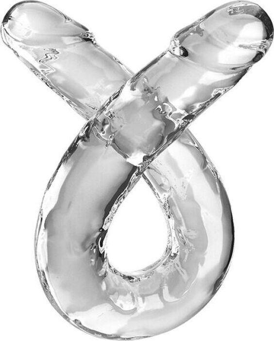 Dildo Doppio King Cock Double Trouble Trasparente Dildo Doppio King Cock Double Trouble Trasparente