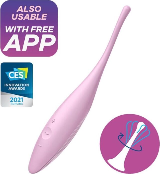 Stimolatore del clitoride Twirl Rosa Stimolatore del clitoride Twirl Rosa