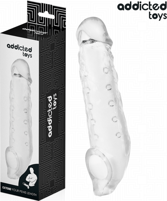 Funda Pene Addicted Toys M Trasparente 27cm