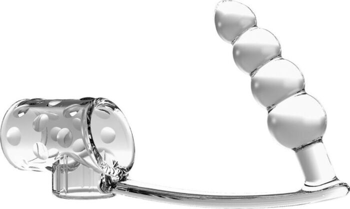 Funda per pene Pretty Love con plug anal trasparente Funda per pene Pretty Love con plug anal trasparente