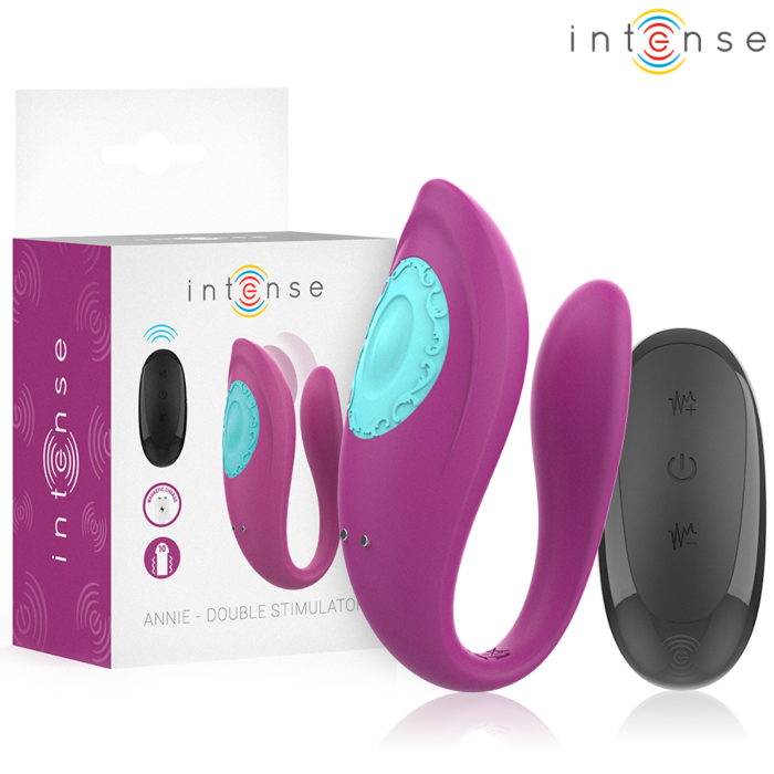 Vibratore INTENSE ANNIE con telecomando e stimolatore Vibratore INTENSE ANNIE con telecomando e stimolatore