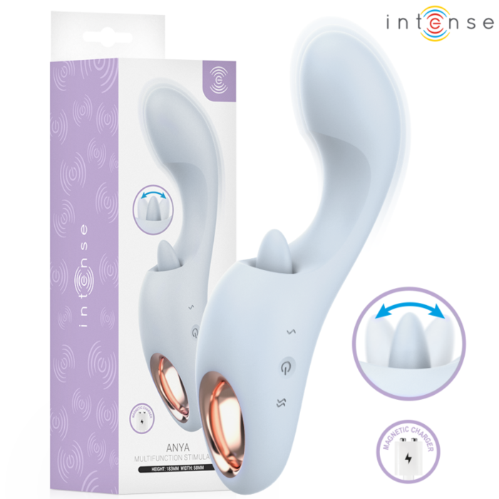 Vibratore INTENSE Anya con stimolazione doppia e movimento Vibratore INTENSE Anya con stimolazione doppia e movimento