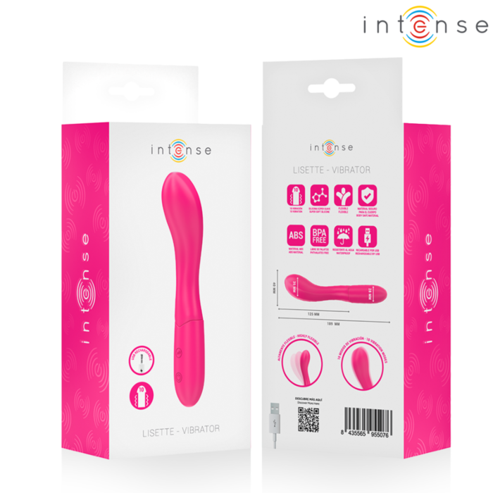 Vibratore Intense Lisette 19 cm flessibile con 10 vibrazioni Vibratore Intense Lisette 19 cm flessibile con 10 vibrazioni