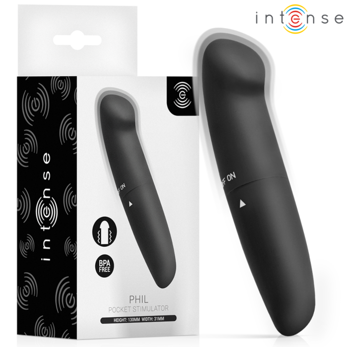 Vibratore INTENSE FUN TOYS PHIL G-SPOT nero 13 cm