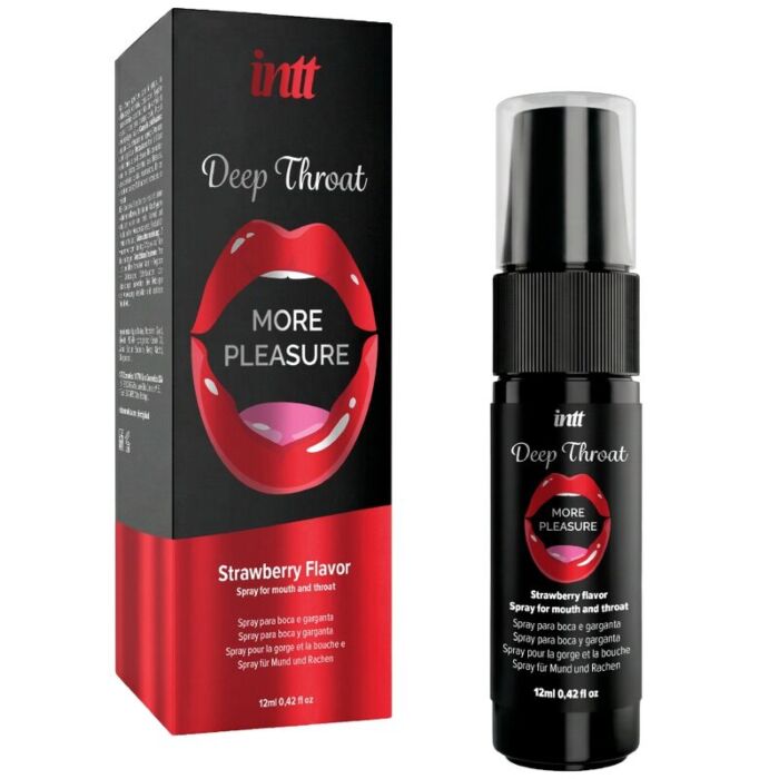 Spray orale INTT Deep Throat con aroma di fragola Spray orale INTT Deep Throat con aroma di fragola