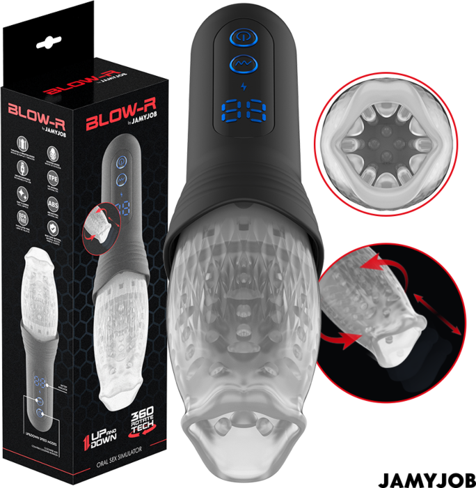 Masturbatore JAMYJOB BLOW-R con thrusting e rotazione