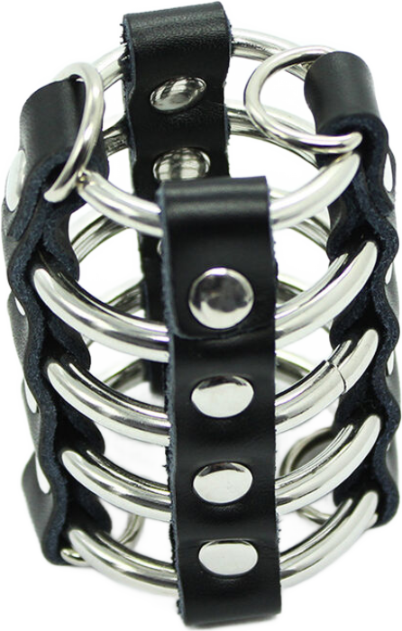 Jaula Pene Ohmama Fetish Metalica con Correas Jaula Pene Ohmama Fetish Metalica con Correas