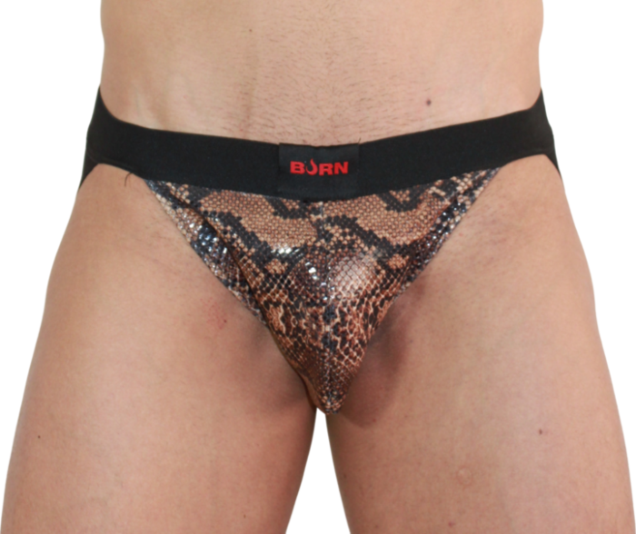 Jockstrap BURN 002 Snake Nero - Design Sensuale