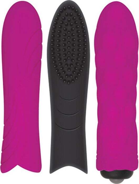 Vibratore Evolved Pleasure Sleeve Trio con 3 fodere Vibratore Evolved Pleasure Sleeve Trio con 3 fodere