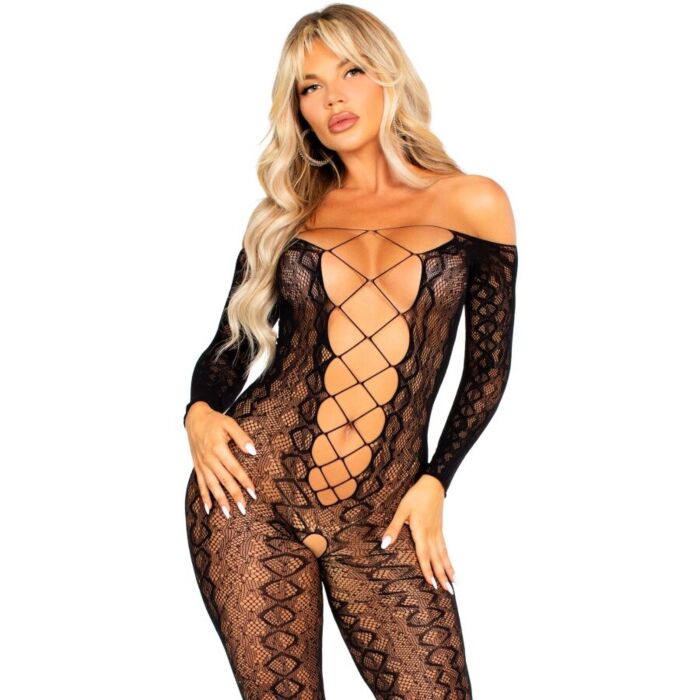 Bodystocking Leg Avenue design serpente senza fondo Bodystocking Leg Avenue design serpente senza fondo