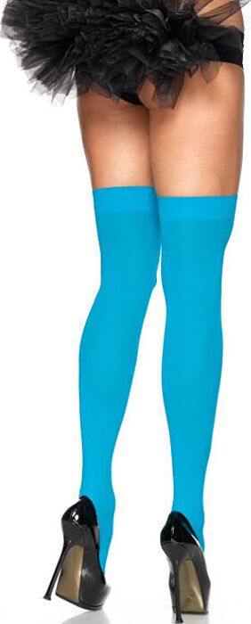 Calze in nylon opaco avenue color blu neon Calze in nylon opaco avenue color blu neon