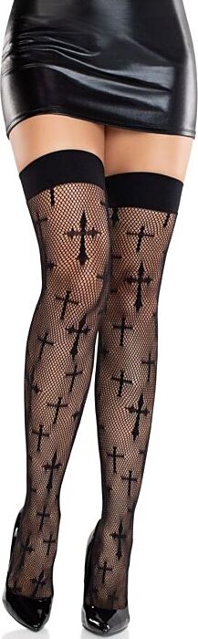 Medias Leg Avenue Worship Me Eleganza Nera Medias Leg Avenue Worship Me Eleganza Nera