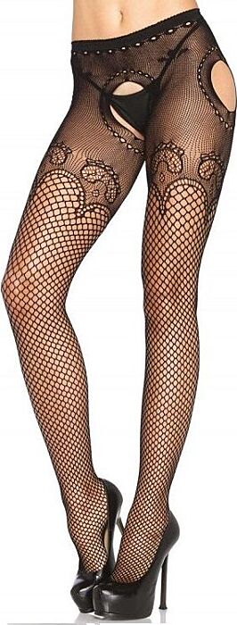 Mutandina avenue in elegante rete nera ricamata Mutandina avenue in elegante rete nera ricamata