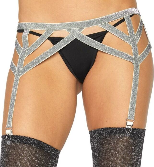 Giarrettiere elastiche in lurex - argento Giarrettiere elastiche in lurex - argento