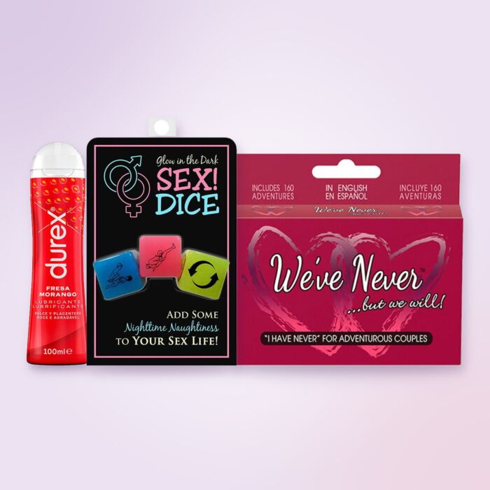 Set Babbo Natale segreto piccante con carte, dadi e lubrificante alla fragola