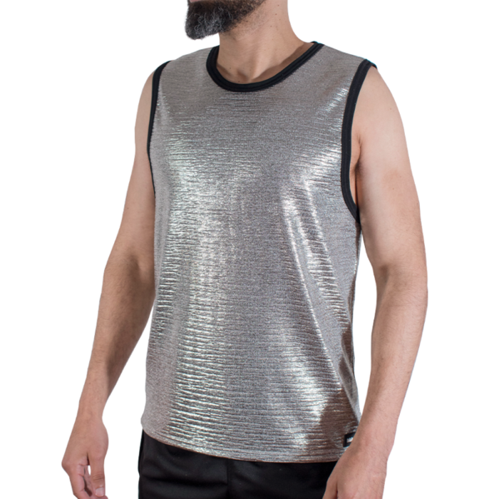Camiseta MACHO UNDERWEAR Fine Glitter S/M con taglio sportivo Camiseta MACHO UNDERWEAR Fine Glitter S/M con taglio sportivo