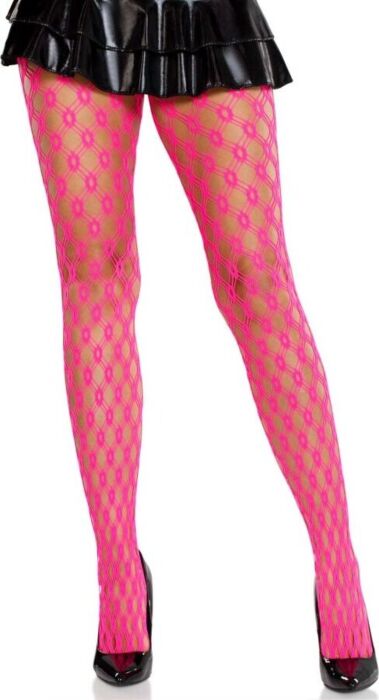 Mallas Leg Avenue Rosa Neon con Ojal - Moda Audace