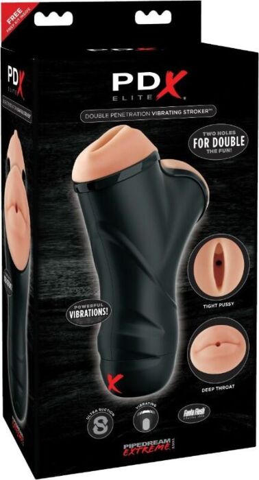Masturbatore doppio PDX ELITE in Fanta Flesh Masturbatore doppio PDX ELITE in Fanta Flesh