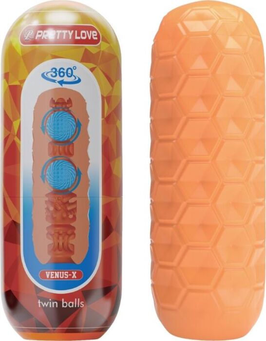 Masturbatore Pretty Love Twin Balls Naranja Masturbatore Pretty Love Twin Balls Naranja