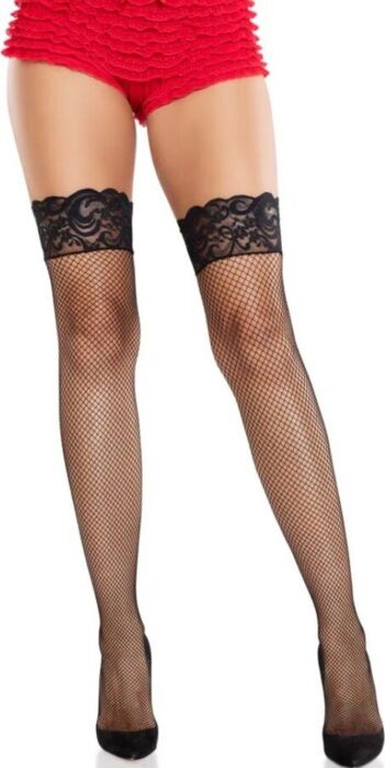 Medias Leg Avenue 9992 Nero & Rosso Eleganti