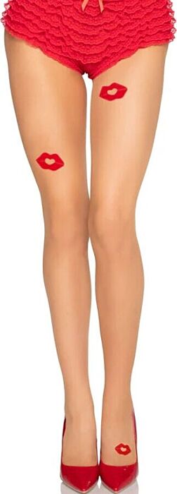 Medias Leg Avenue 1415 Trasparenti con Baci