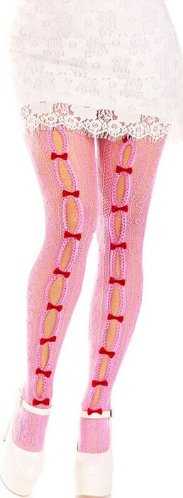 Medias Leg Avenue Cuore Rosa | Eleganza e Seduzione