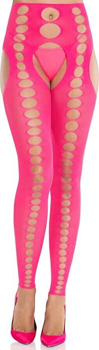 Medias Leg Avenue Rosa Neon Senza Cuciture