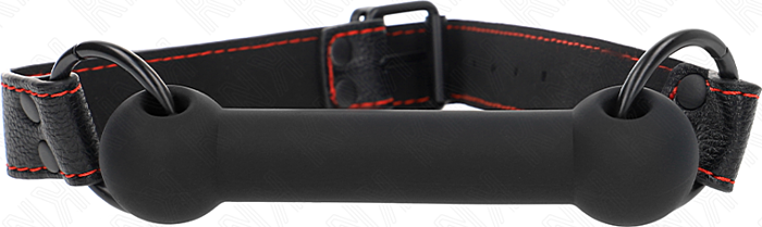 Mordaza KINK Collare Gag Nero Silicona Regolabile Mordaza KINK Collare Gag Nero Silicona Regolabile