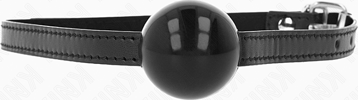 Mordaza di Bola KINK 4 cm in TPE Nero | BDSM