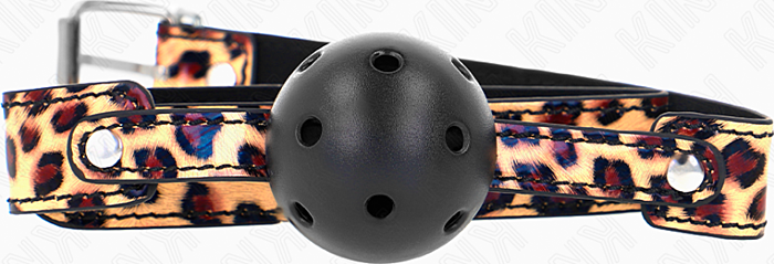 Mordaza di Bola KINK Leopardata 4.5 cm - Comfort e Stile