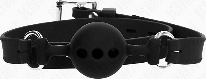 Mordaza KINK Collare 55 cm Silicona Nera