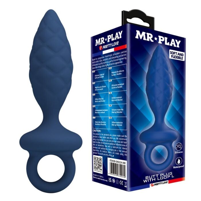 Plug Anale MR PLAY Textured con Anello di Sicurezza Plug Anale MR PLAY Textured con Anello di Sicurezza