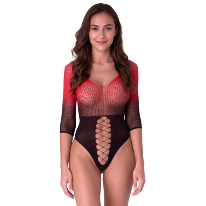 Bodystocking Passion Woman BS118 con maniche 3/4 Bodystocking Passion Woman BS118 con maniche 3/4