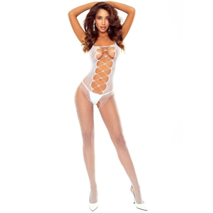 Bodystocking PASSION BS124 con dettaglio in pizzo Bodystocking PASSION BS124 con dettaglio in pizzo
