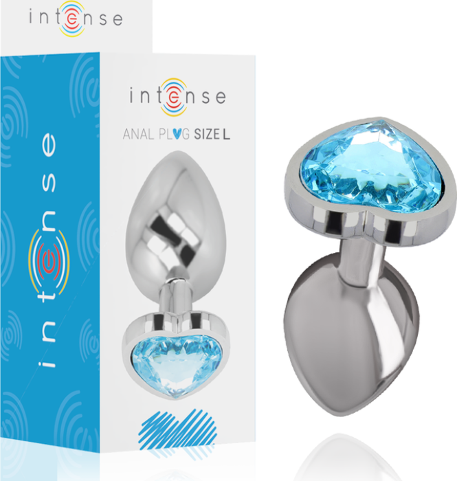 Plug Anale a Forma di Cuore Blu