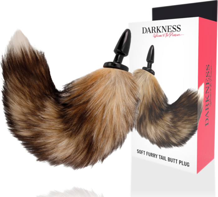 Plug Anal BDSM Darkness con Cola Peluda da 10 cm Plug Anal BDSM Darkness con Cola Peluda da 10 cm