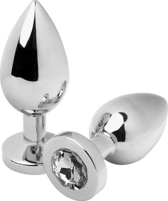 Plug Anale Metal Hard Diamond Trasparente 7.62cm