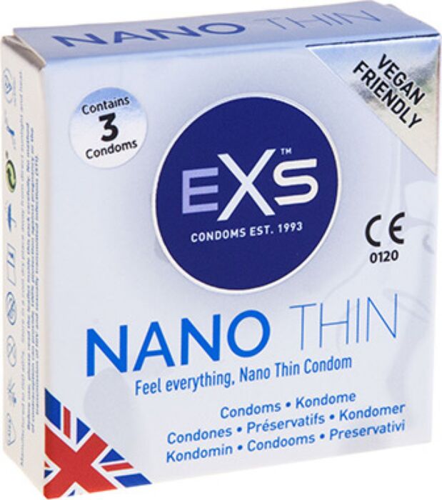 Preservativi EXS Nano Thin — confezione 3 pezzi Preservativi EXS Nano Thin — confezione 3 pezzi
