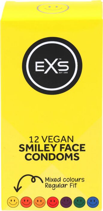 Preservativi Exs Smiley 12's 54 mm confortevoli Preservativi Exs Smiley 12's 54 mm confortevoli