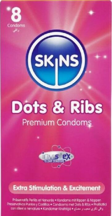 Preservativi SKINS Dots & Ribs - Piacere Condiviso