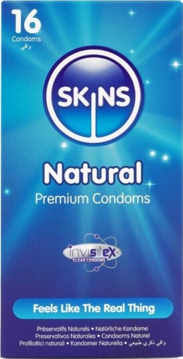 Preservativi Skins Natural 16 Pack - Sensazione Unica Preservativi Skins Natural 16 Pack - Sensazione Unica