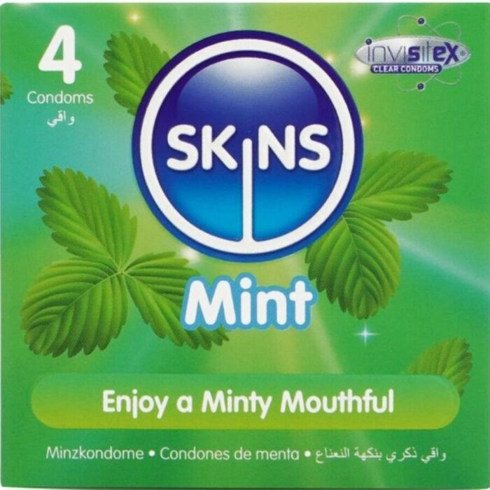 Preservativi Skins Mint 4pz Sapore Fresco Preservativi Skins Mint 4pz Sapore Fresco