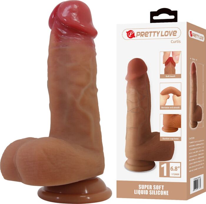 Dildo Realistico Pretty Love Curtis 17.3 cm con Ventosa Dildo Realistico Pretty Love Curtis 17.3 cm con Ventosa