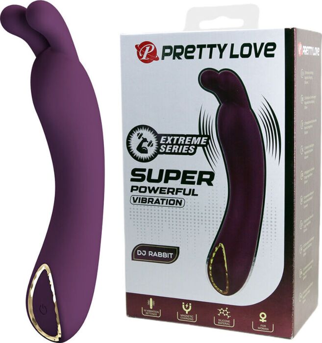 Vibratore Pretty Love DJ Rabbit con doppio estremo Vibratore Pretty Love DJ Rabbit con doppio estremo